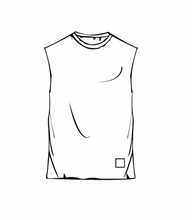 Load image into Gallery viewer, (Sold Out) Supima® Sleeveless Sundays Raw Hem, Sand (restock coming soon)