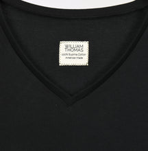 Load image into Gallery viewer, (Sold Out) Supima® V Neck Tee, Vanta Black