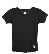 Load image into Gallery viewer, (Sold Out) Supima® Casually Cool Raw Hem Tee, Vanta Black