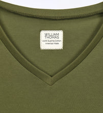 Load image into Gallery viewer, (Sold Out) Supima® V Neck Tee, Olive Tree