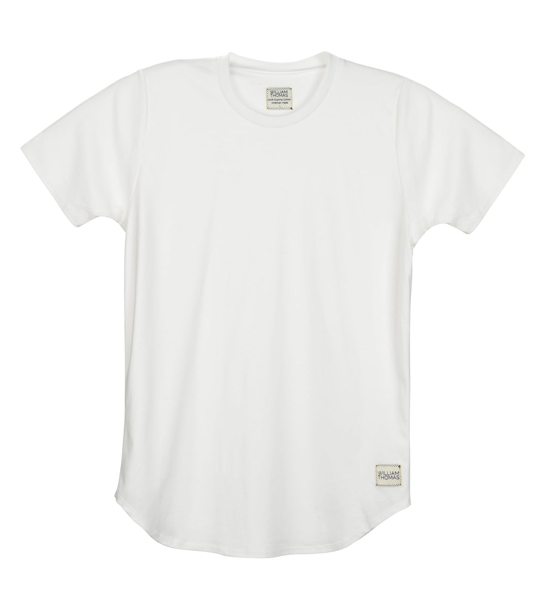 (Sold Out) Supima® Crew Neck Tee, Ghost White